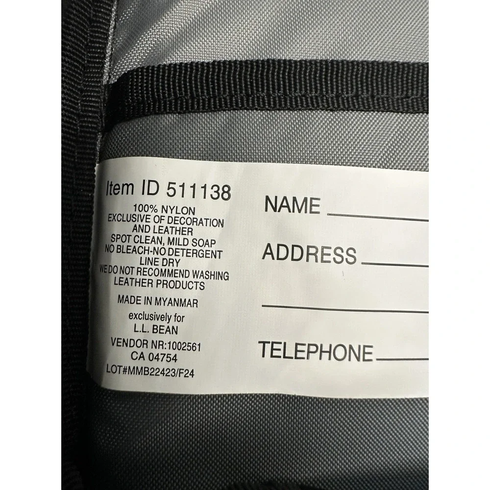 L.L.Bean Comfort Carry Laptop Pack 28L Black Backpack NWT 511138